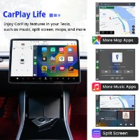 T2C מתאם לרכב טסלה CarPlay ו‑Android Auto אלחוטי Carlinkit