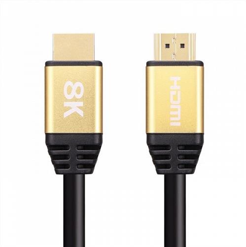 כבל HDMI 2.1 מוזהב 8K באורך 2 מטר עם ראשי מתכת TopX
