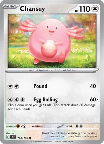 קלף בודד single פוקימון - chansey - Scarlet & Violet - 144/198
