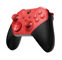 בקר משחק אלחוטי Microsoft Xbox Elite Series 2 Core – מבט קדמי-צדדי על בקר אדום עם ידיות שחורות