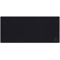 משטח לעכבר גיימינג Logitech G840 XL – משטח שחור מלבני גדול עם לוגו G כהה בפינה הימנית התחתונה