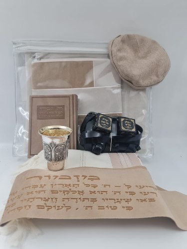 סט תפילין -"מזמור לתודה" כולל כוס קידוש