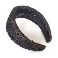 קשת פאייטים דגם פליסה שחור