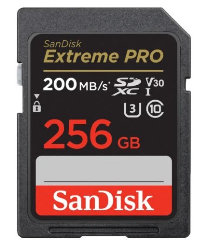כרטיס זיכרון SanDisk Extreme Pro S.D EX 4K 200MB/s V30 256GB