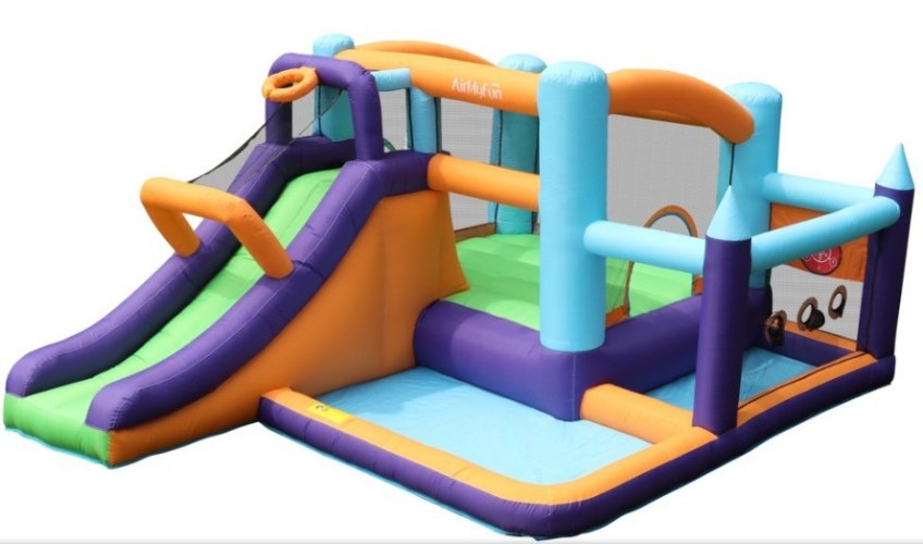 מתנפח רטוב יבש עם שלל פעילויות 3.30X4.30+ מפוח