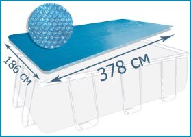 כיסוי עליון סולארי / תרמי לבריכה אולטרה מלבנית ביתית במידה (400X200 סמ) 28028 מבית INTEX
