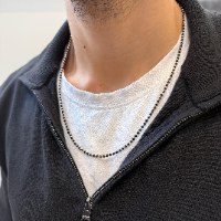 שרשרת טורמלין שחור לגבר