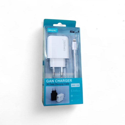 ראש טעינה 2 כניסות של -usb+type c+כבל אייפון. טעינה מהירה מאוד.