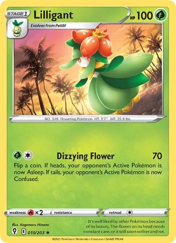 קלף בודד single פוקימון - lilligant - Evolving Skies - 010/203