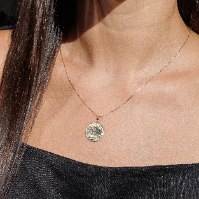שרשרת מטבע זהב לאשה