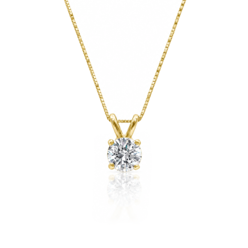 שרשרת יהלום מעבדה CVD אמיתי עגול 0.75 קראט