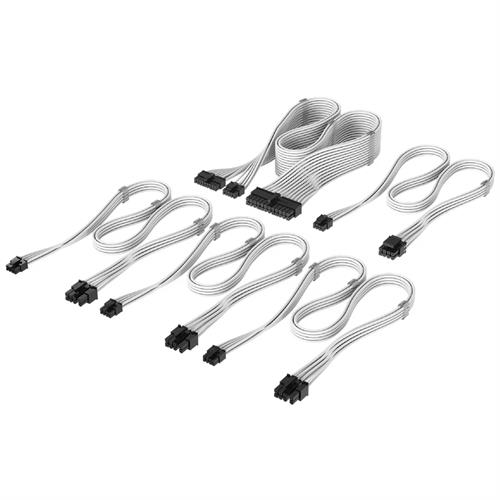 סט כבלים לספק כוח Corsair Elite Premium Type-4 Starter Kit White
