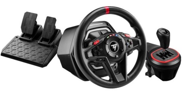 סט הגה דוושות ושיפטר Thrustmaster T128 Shifter Pack למחשב ו-Xbox עם 7+1 הילוכים
