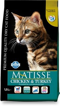 מאטיס לחתולים עוף והודו 20 ק"ג - MATISSE CAT FOOD T CHICKEN TURKEY 20KG