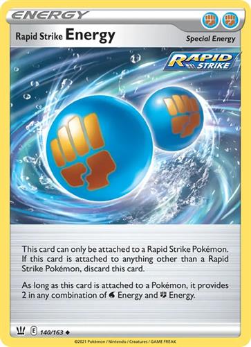 קלף בודד single פוקימון - rapid strike energy - Battle Styles - 140/163