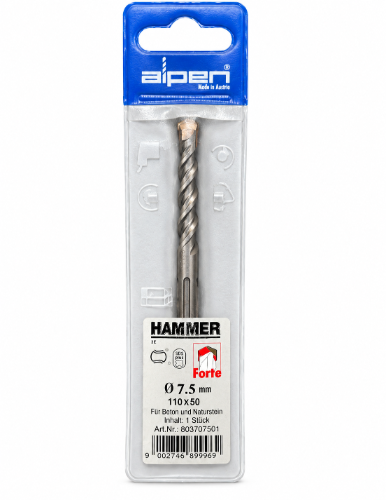 מקדח לפטישון ⁦ALPEN SDS+⁩ – ⁦7.5×110⁩ מ״מ