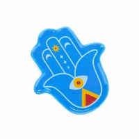 צלחת דקורטיבית / מעמד לקטורת חמסה צבעוני Lucky Hand – כחול - מארז לא מושלם