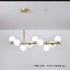 גוף זהב - זכוכית לבן חלבי - נברשת תקרה כדורים BallSpots