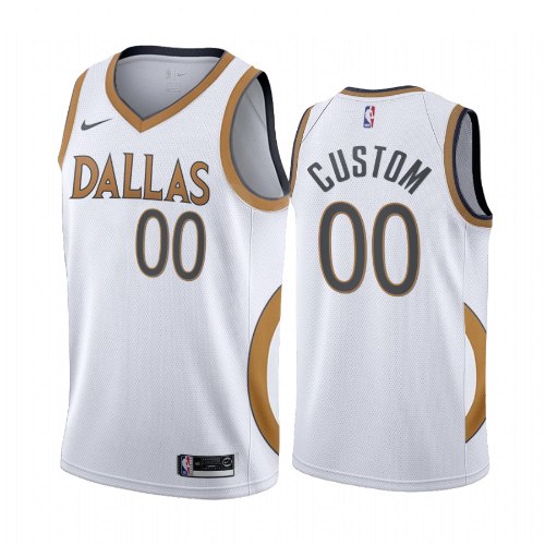 גופיית NBA דאלאס מאבריקס City Edition Gold silver עם הדפסת שם ומספר לבחירה