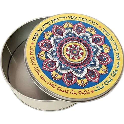 קופסת תכשיטים עגולה הדפס מנדלה