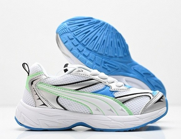 נעלי ילדים פומה Puma Morphic Base ירוק כחול