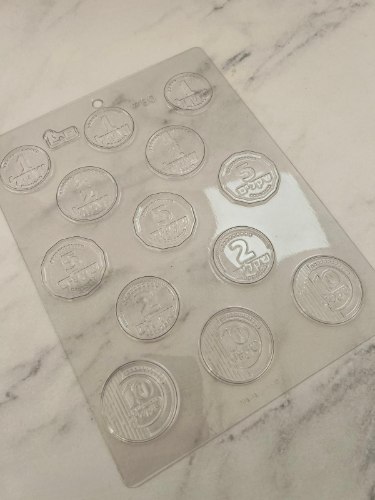תבנית פלסטיק מטבעות כסף