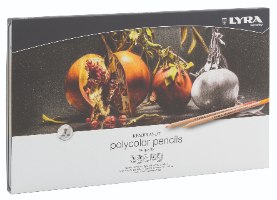 עפרונות צבעוניים אקוורל /פוליקולור  36 י"ח קופסה פח LYRA