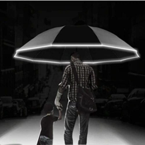 מטרייה איכותית עם פס לד בטיחותי Smart