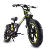 שחור ירוק  - אופניים חשמליים VENOM FS4