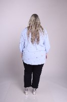 חולצת קניה פרחוני תכלת