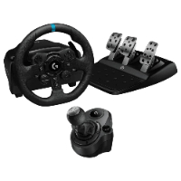 ערכת הגה מרוצים עם דוושות G923 SE Trueforce + ידית הילוכים Logitech Driving Force - לקונסולת PS4/PS5