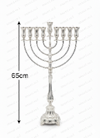 חנוכיה טבולה בכסף - ענק - דגם אדמור - מורשת
