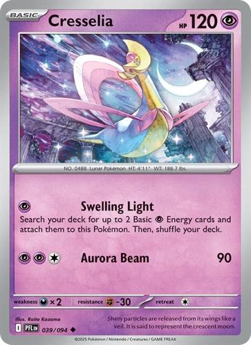 קלף בודד single פוקימון - cresselia - Phantasmal Flames - 039/094