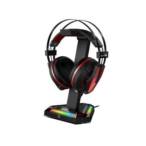 סטנד לאוזניות ומפצל USB כולל תאורה GENIUS GX-UH100