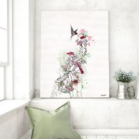 ציור קלאסי של פרח ורוד