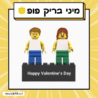 מיני בריק פופ זוגי - מיני דמות שלכם מקוביות הרכבה בעיצוב אישי