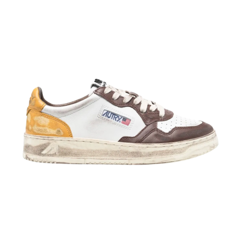 Autry Medalist Low Sneakers Yellow Brown  Vintage