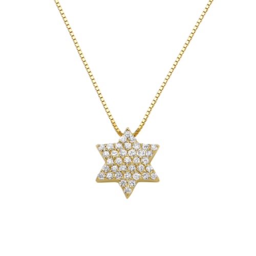 מגן דוד קטן משובץ יהלומים