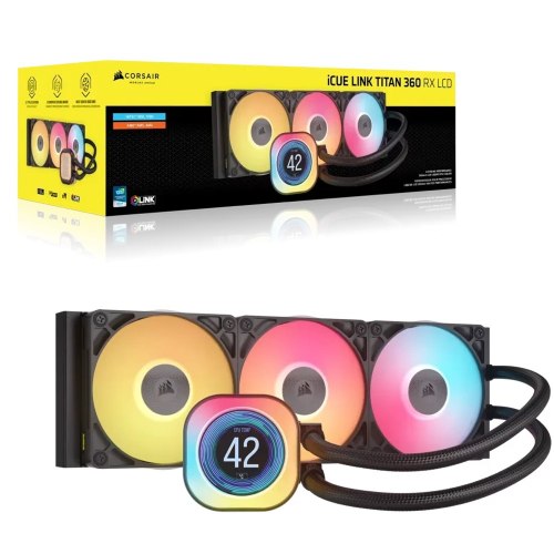 מערכת קירור נוזלי למעבד Corsair NAUTILUS 360 RS ARGB בצבע שחור