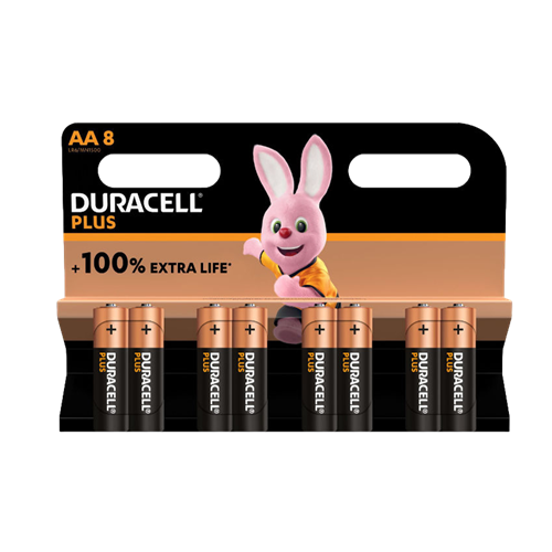 סט 8 סוללות Duracell Plus AA