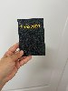 שחור - כיסוי דרכון עם חריטת שם