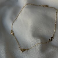 שרשרת אותיות צ'וקר| ציפוי זהב|ציפוי כסף