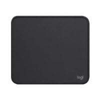 משטח לעכבר Logitech Graphite Mouse Pad – משטח עכבר אפור כהה בודד עם לוגו Logitech בתחתית