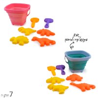 סט 7 חלקים כלי חול דלי גמיש