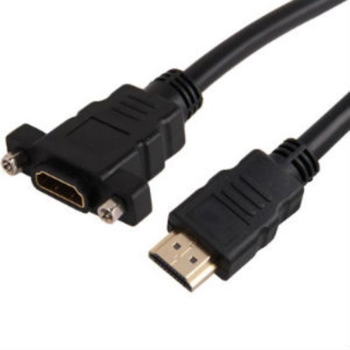 כבל מאריך HDMI זכר לחיבור HDMI נקבה לפאנל באורך 1.5 מטר
