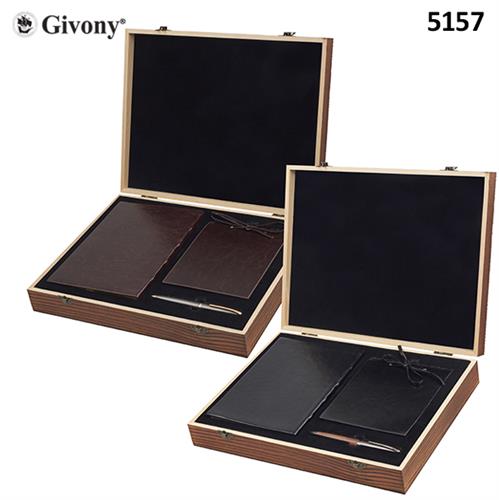 מארז מתנה מעץ GIVONY גבעוני עבור בלוק נייר ועט בגודל 20x20x5סמ GV-4764 *קופסה בלבד, לא כולל המוצרים