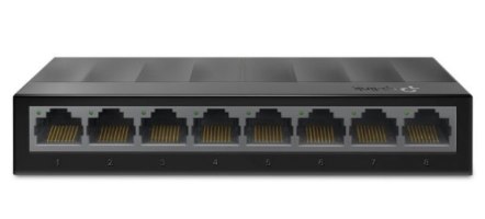 מתג שולחני TP-Link 8 Port 10/100/1000Mbps LS1008G – 8 חיבורי רשת קדמיים ממוספרים