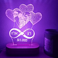 מנורה עם תמונה סגנון לבבות
