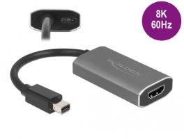 מתאם אקטיבי Delock Active mini DisplayPort 1.4 to HDMI Adapter 8K with HDR