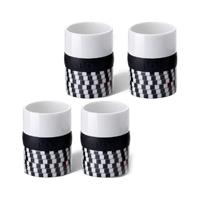 מארז ארבעה ספלי אספרסו מונדריאן Ring Illusion - מארז לא מושלם
